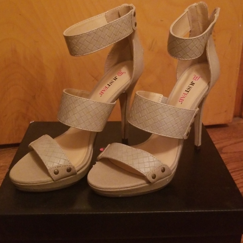 4 inch open toed heels
